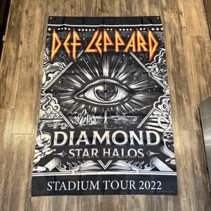 Def Leppard Diamond Star Halos Stadium Tour 2022 Flag Banner Approx 38" x 57"
